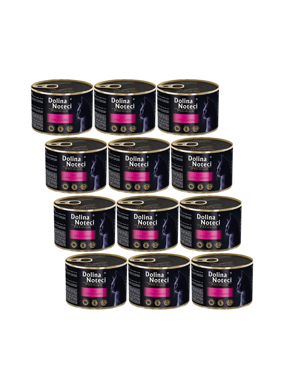 DOLINA NOTECI Premium dla kota filet z piersi z indyka 12x185g
