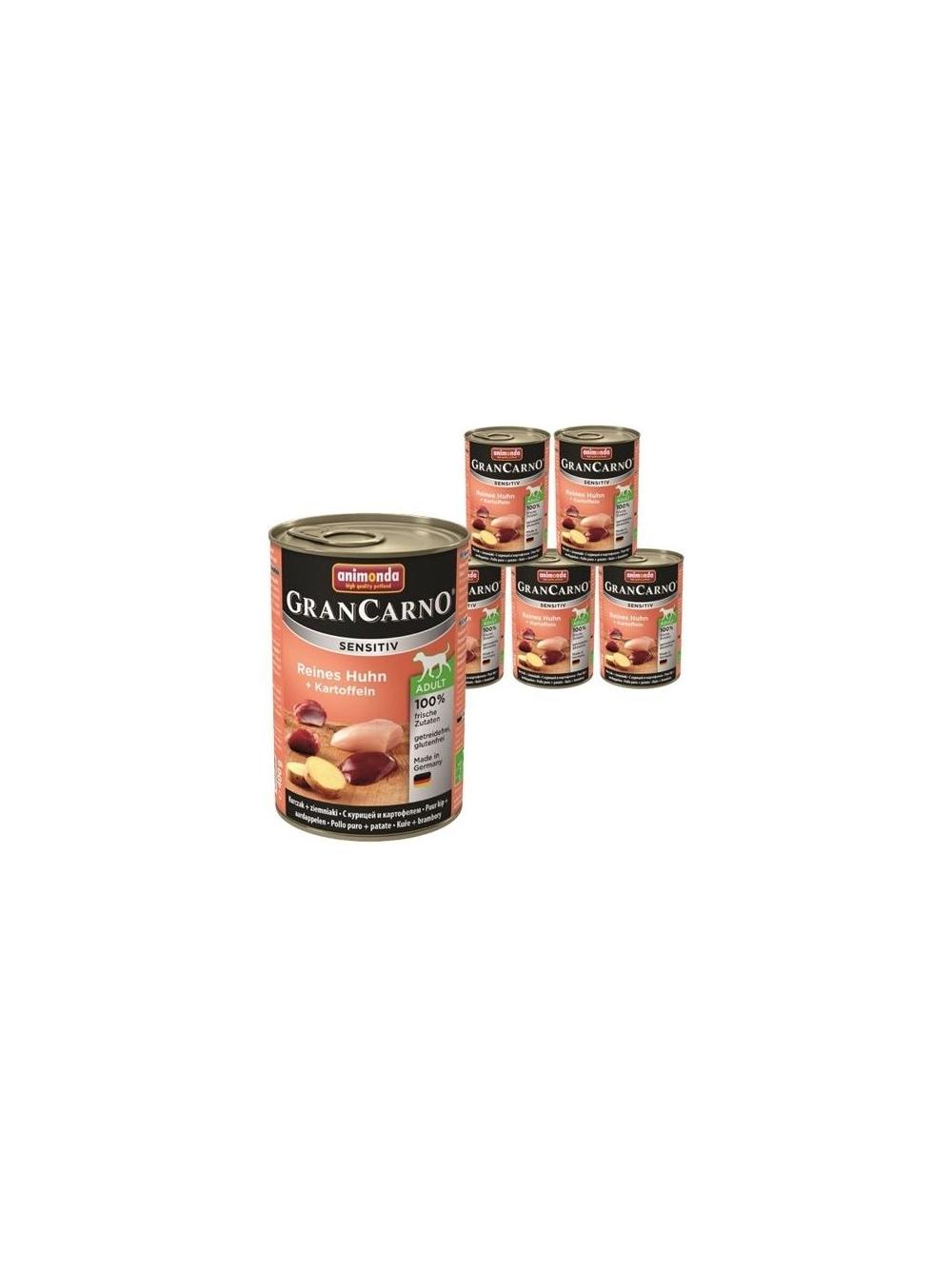 ANIMONDA GranCarno Sensitiv  Adult Dog smak: Kurczak + ziemniaki  6x400g