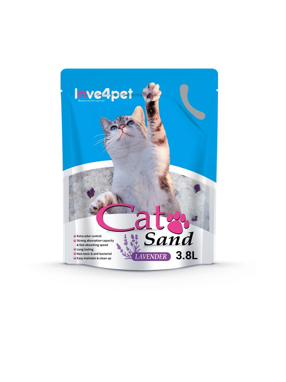 Żwirek Silikonowy dla Kota Cat Sand Lavender 4x3,8l