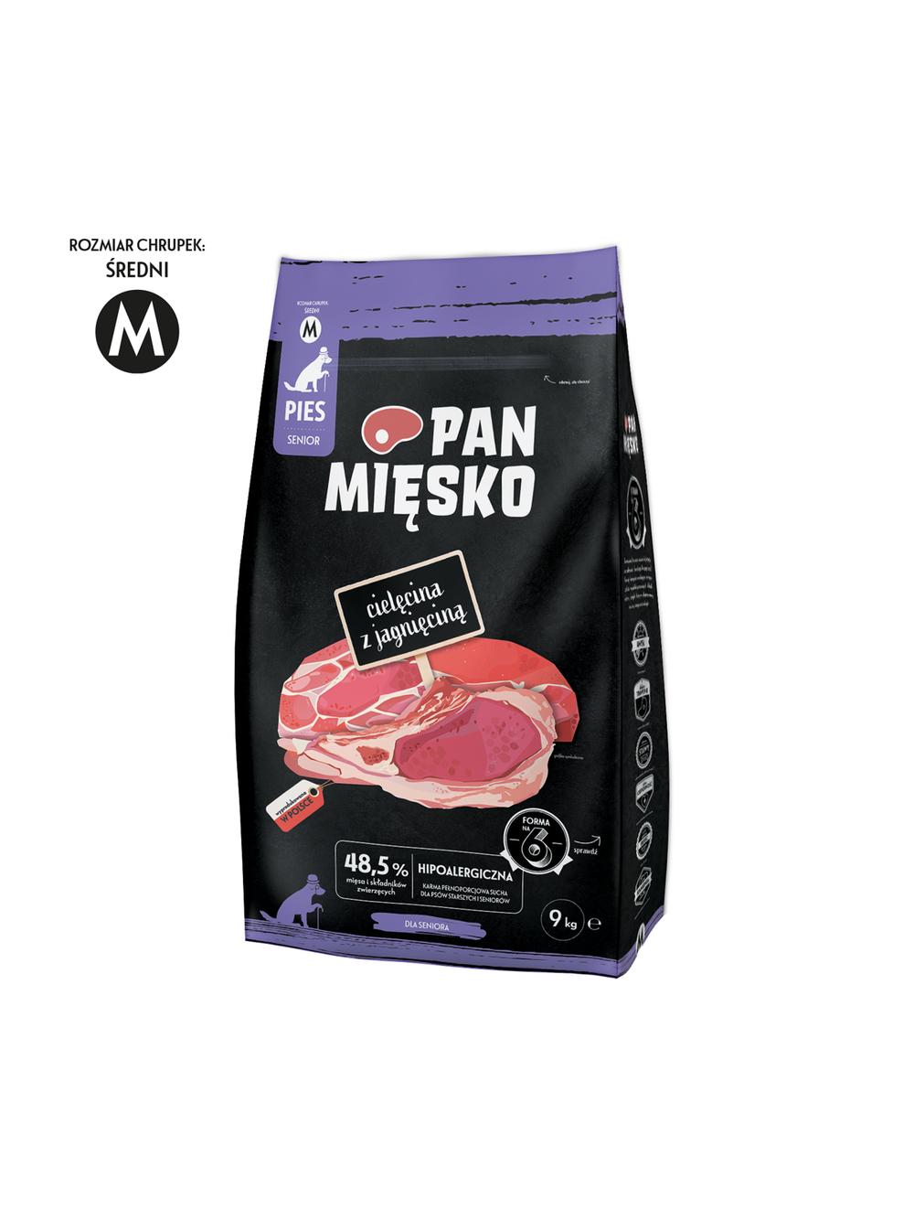 PAN MIĘSKO Cielęcina z jagnięciną M 9kg (senior)