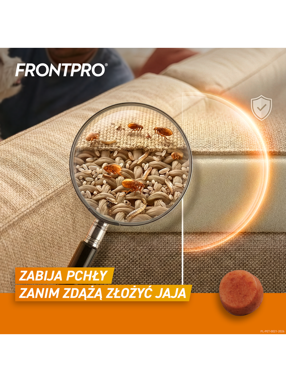 Frontpro tabletki na pchły i kleszcze S 11,3mg 2-4kg x 3tabl