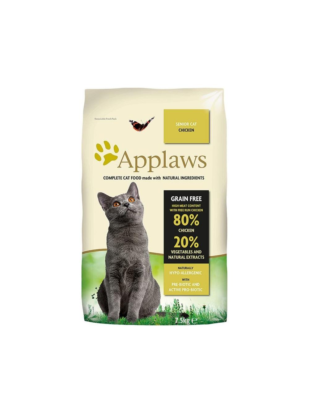 Applaws Senior Chicken Sucha Karma dla seniora 7,5kg + niespodzianka dla kota GRATIS!
