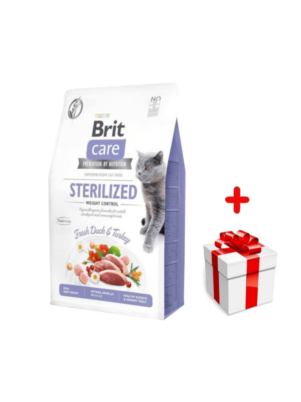 BRIT Care Cat  Grain-Free Sterilised Weight Control 400g + niespodzianka dla kota GRATIS!