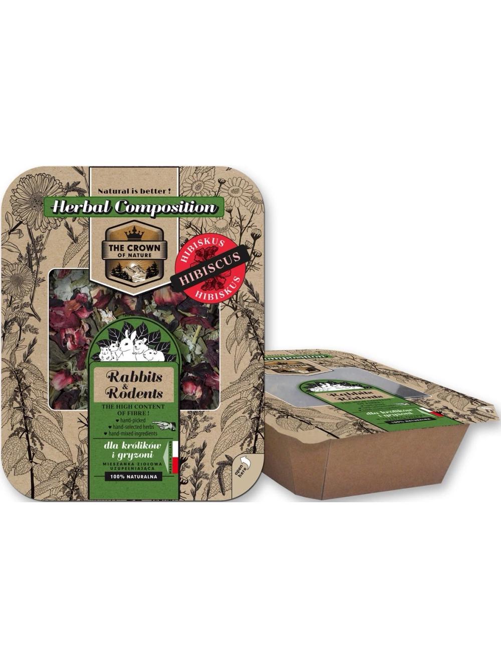 Korona Natury Paśnik pokarm dla królików i gryzoni Mieszanka ziołowa z hibiskusem 70 g