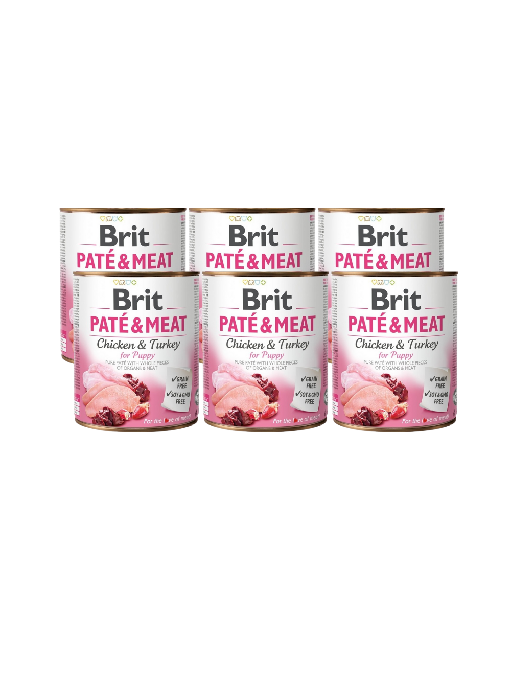 BRIT PATÉ&MEAT CHICKEN&TURKEY FOR PUPPY 6x800g