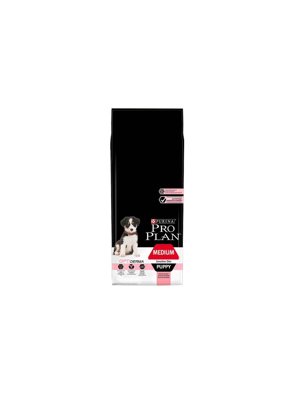 Purina Pro Plan Medium Puppy Sensitive Optiderma, łosoś i ryż 12kg   + niespodzianka dla psa GRATIS!