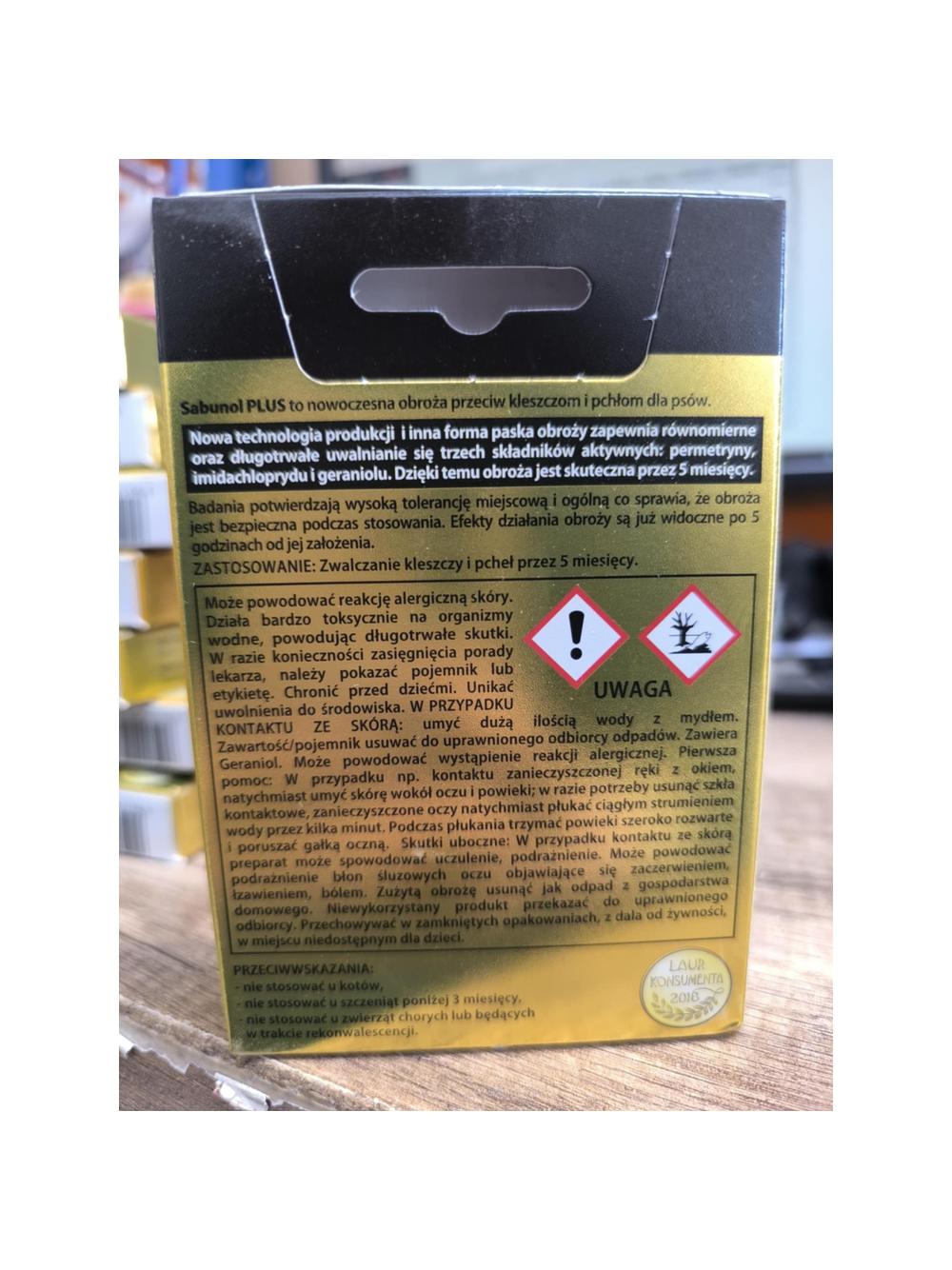 Sabunol Plus - Obroża przeciw pchłom i kleszczom dla psa 50cm+ TRIXIE Szczypce do usuwania kleszczy 9cm