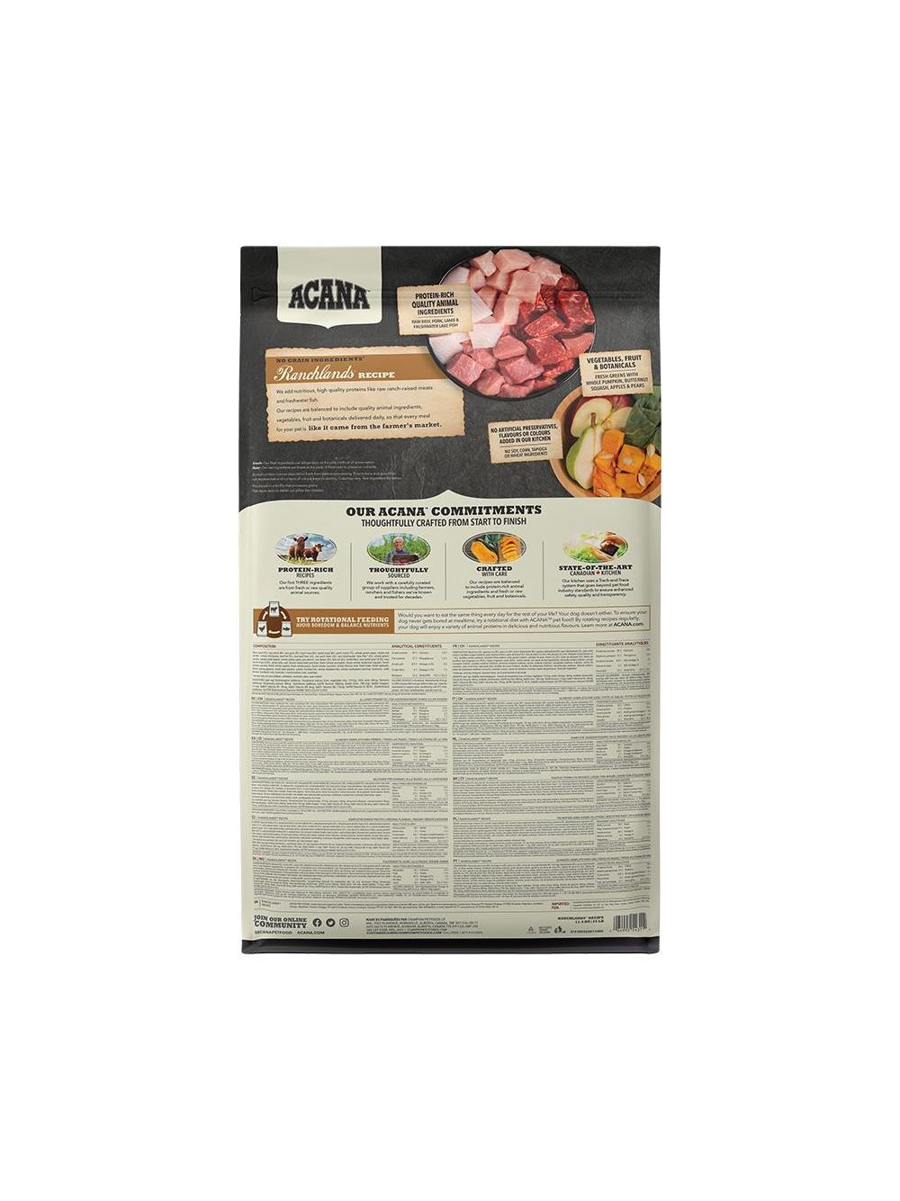 ACANA Ranchlands Dog 11,4kg + niespodzianka dla psa GRATIS!