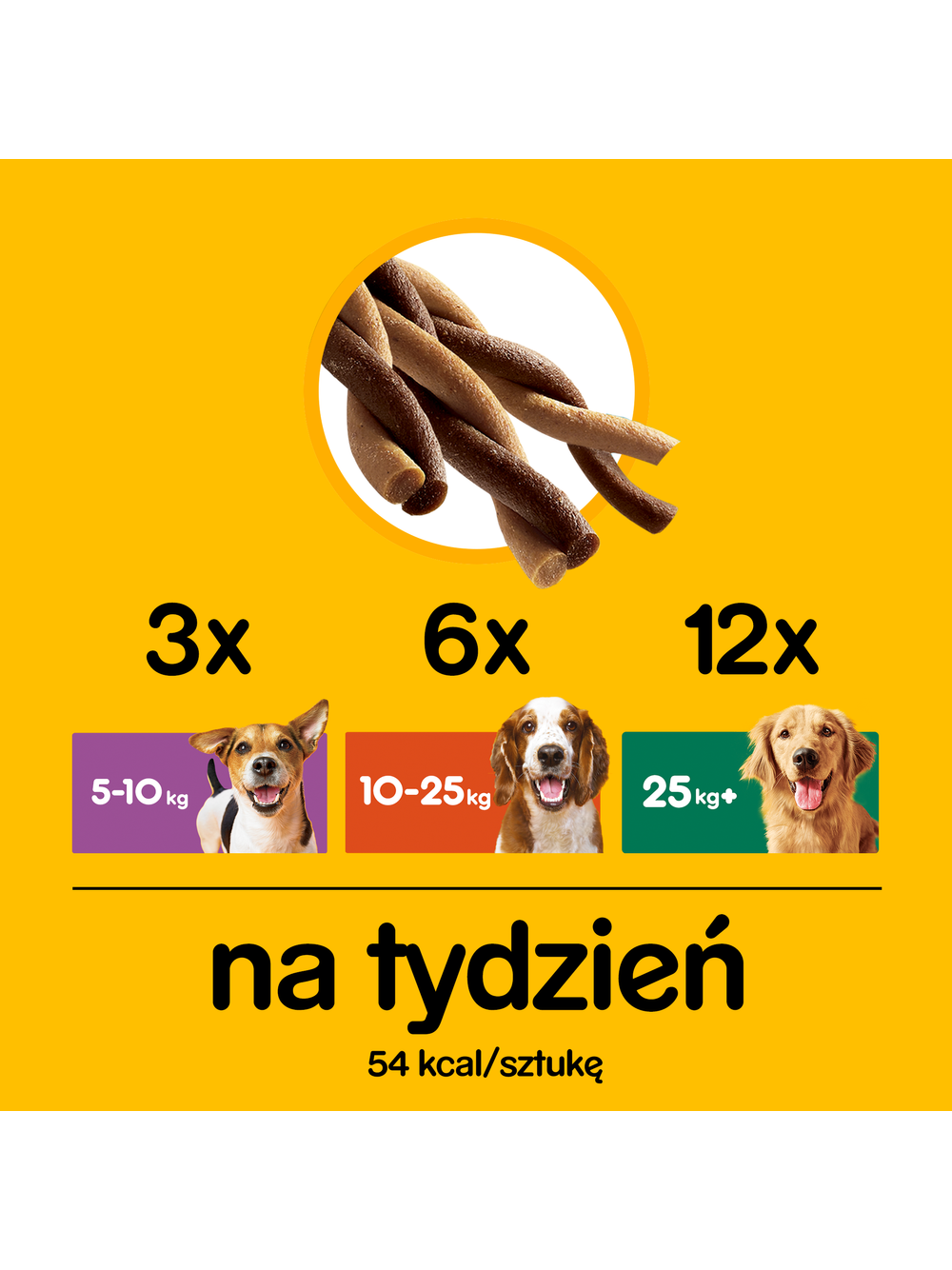 PEDIGREE® Rodeo™ 3x123g - przysmak dla dorosłych psów, z wołowiną