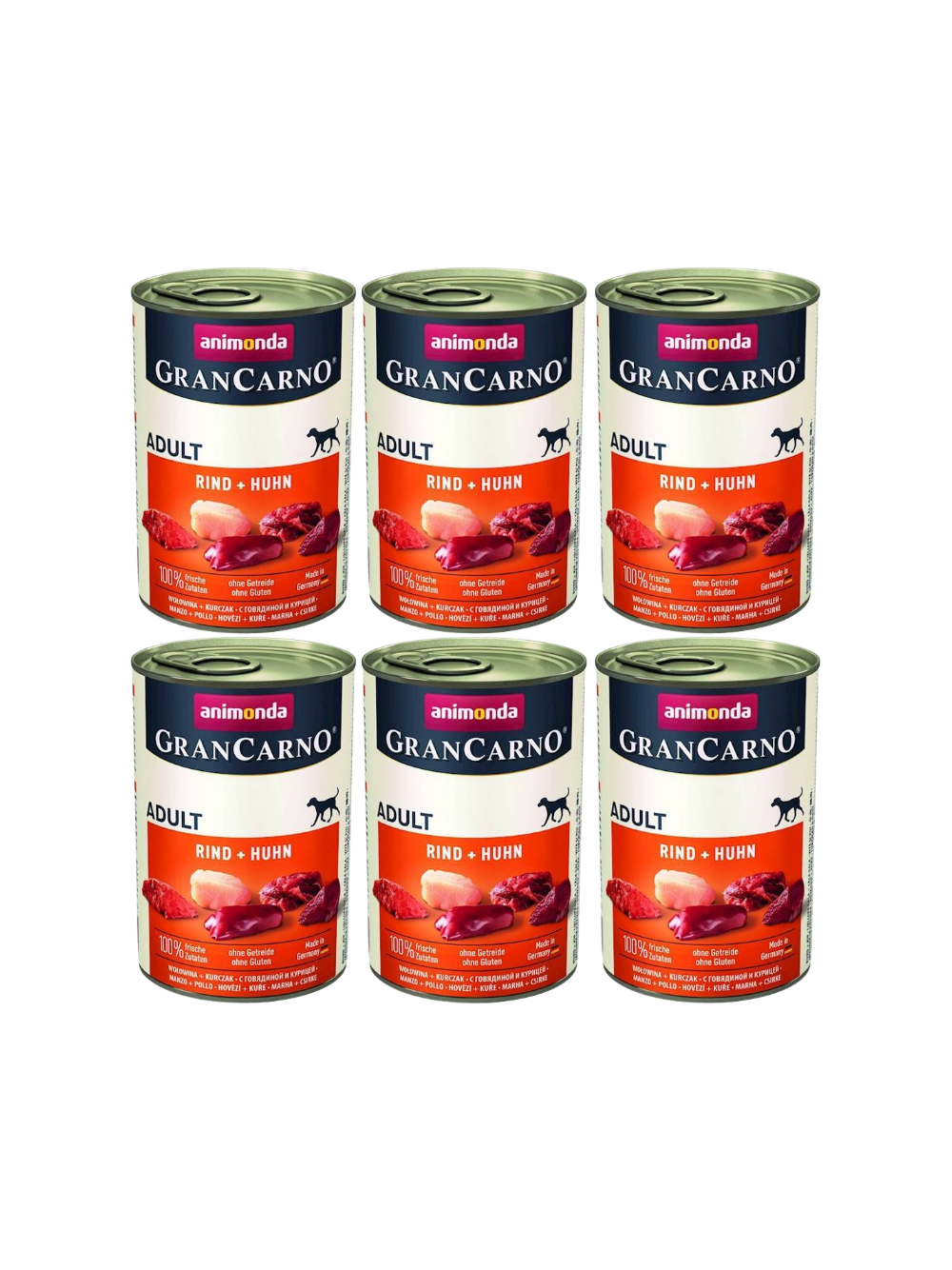 ANIMONDA GranCarno Adult Dog smak: Wołowina + kurczak 6x400g
