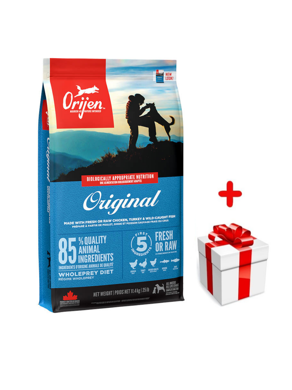 ORIJEN Original Dog 11,4kg + niespodzianka dla psa GRATIS!