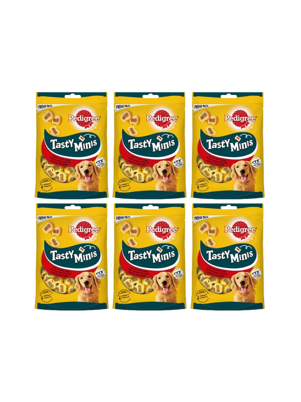 PEDIGREE Tasty Minis 6x155g - przysmak dla dorosłych psów, o smaku wołowiny i drobiu