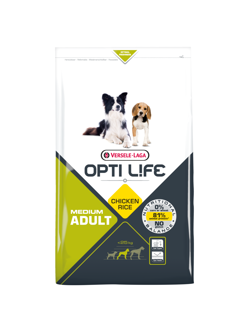 VERSELE-LAGA Opti Life Adult Medium 12,5kg + niespodzianka dla psa GRATIS!