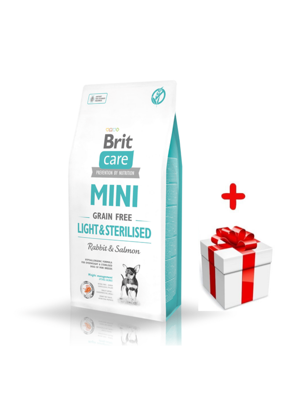 BRIT CARE Mini Grain-Free Light&Sterilised 2kg + niespodzianka dla psa GRATIS!