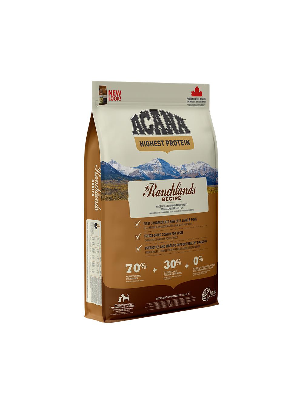 ACANA Ranchlands Dog 6kg + niespodzianka dla psa GRATIS!