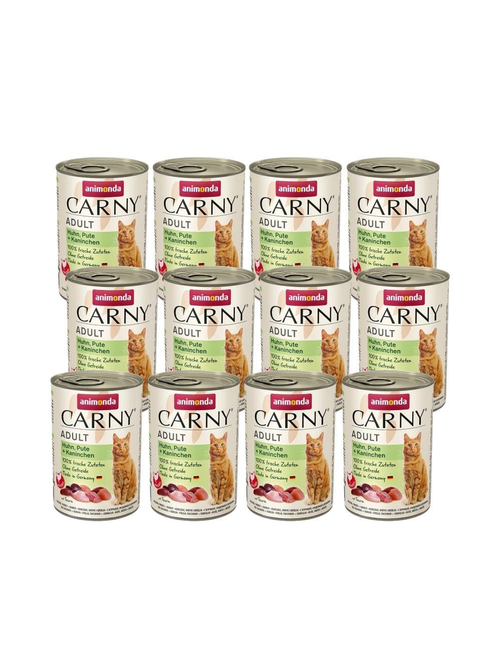 ANIMONDA Cat Carny Adult smak: kurczak, indyk, królik 12x400g