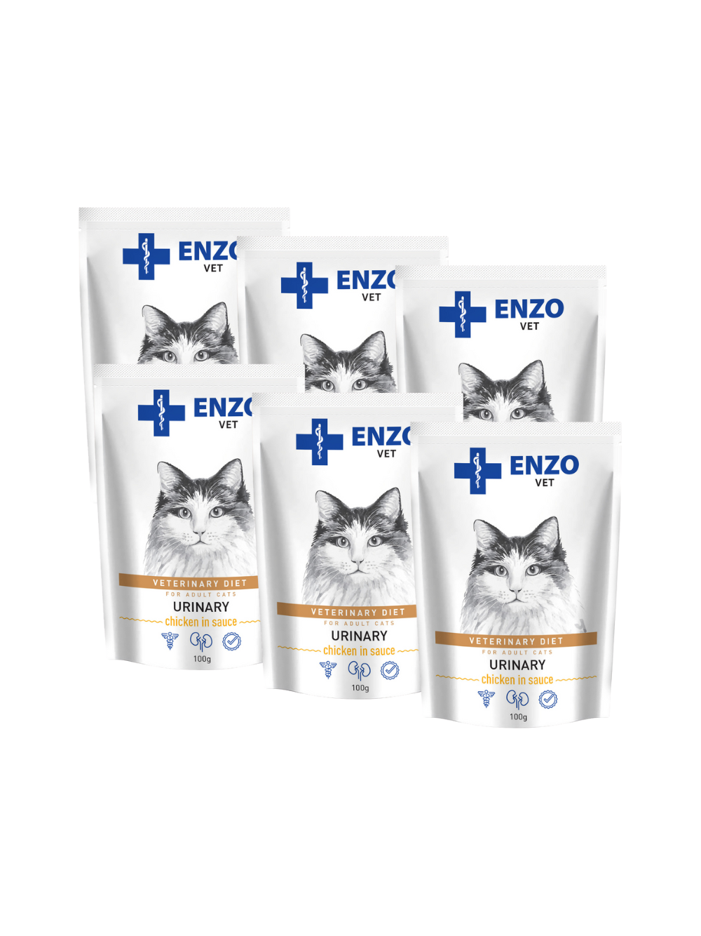 ENZO VET Urinary z kurczakiem w sosie dla kotów 6x100g