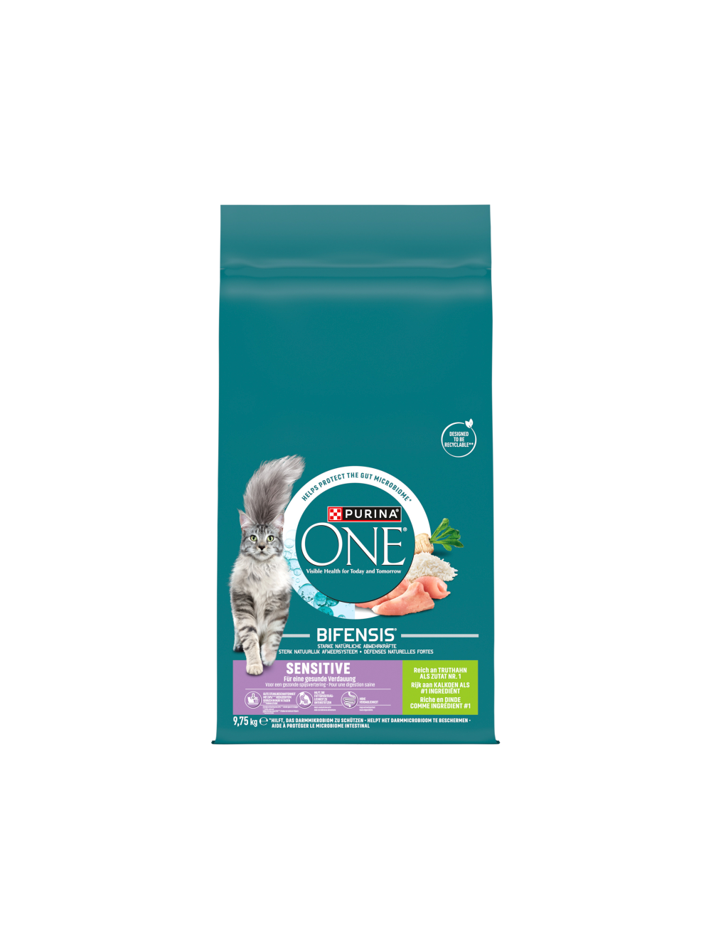 Purina One Sesitive Indyk&Ryż Karma dla dorosłych kotów 9,75kg