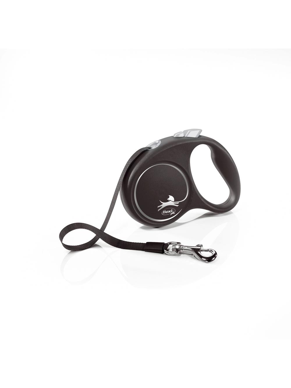 FLEXI Smycz oryginalna Black Design czarna L - 5m do 50kg - taśma