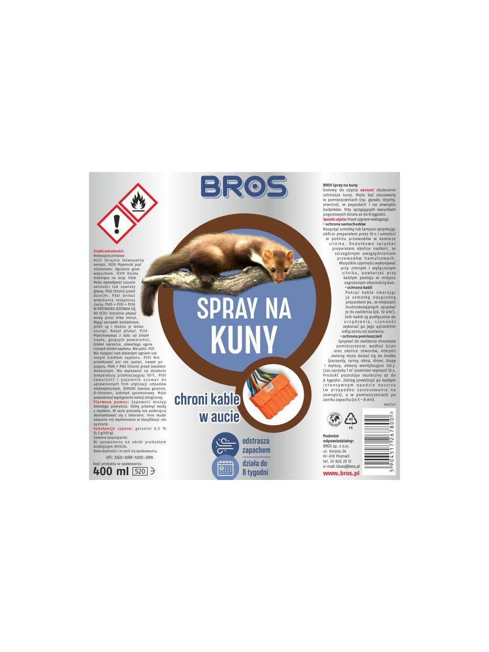 BROS spray na kuny 400ml