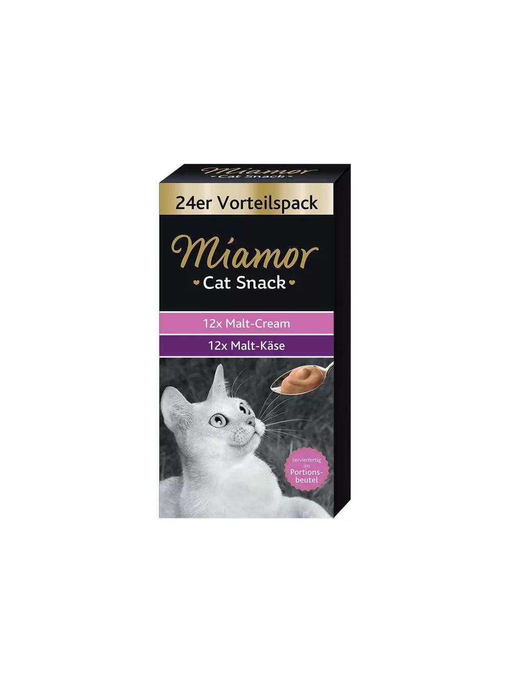Miamor Pasta Malt Cream z serem 12x15g + Malt Cream 12x15g