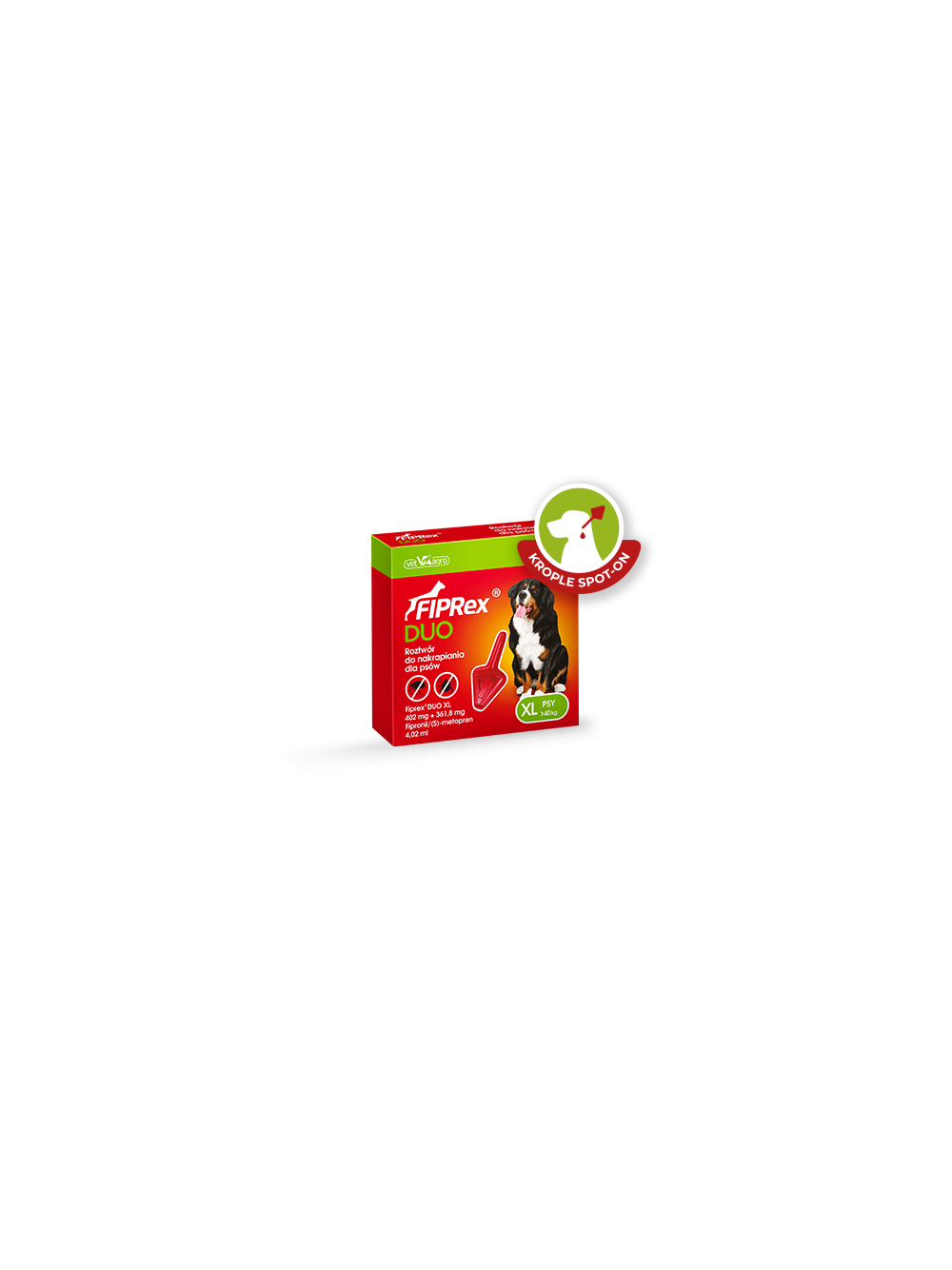 FIPREX DUO XL 402mg + 361,8 mg roztwór do nakrapiania dla psów