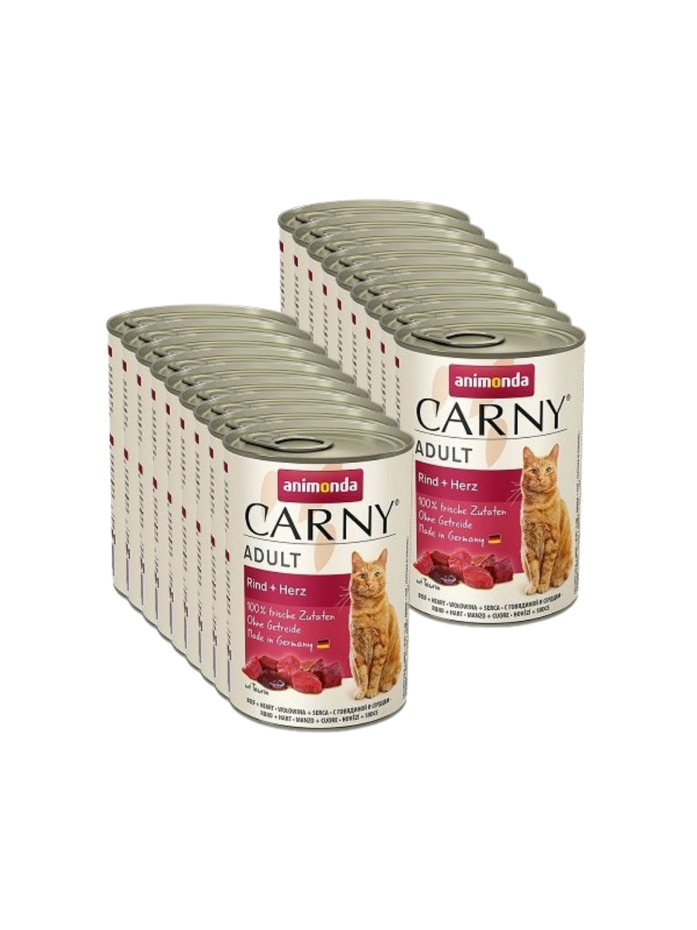 ANIMONDA Cat Carny Adult smak: wołowina i serca 18x400g