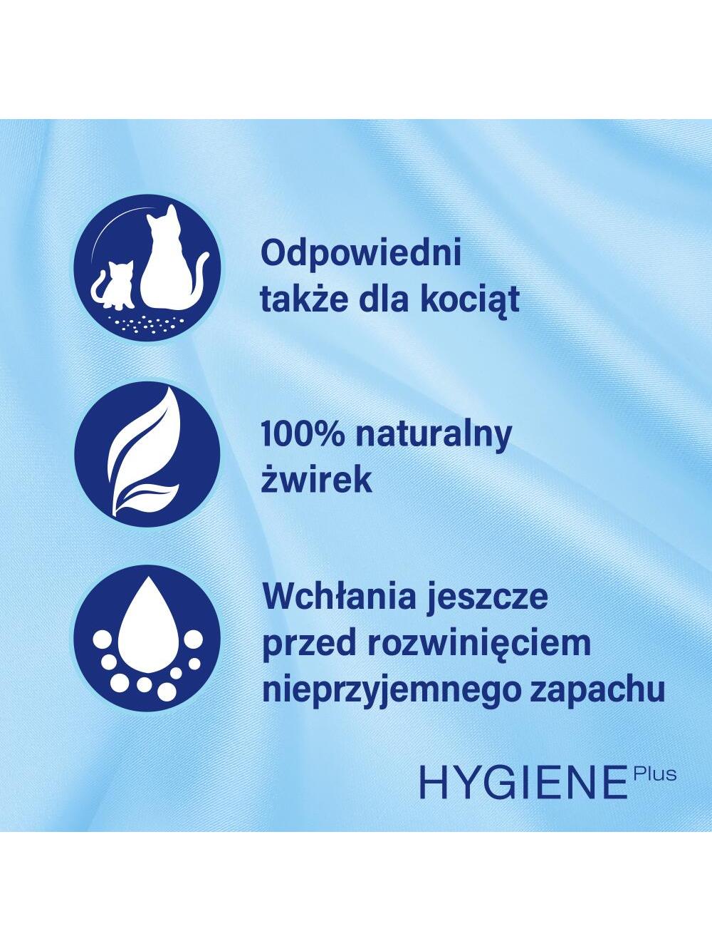 CATSAN Hygiene Plus 20l-9,8kg - naturalny żwirek dla kota \ Opakowanie uszkodzone (8541)!!!