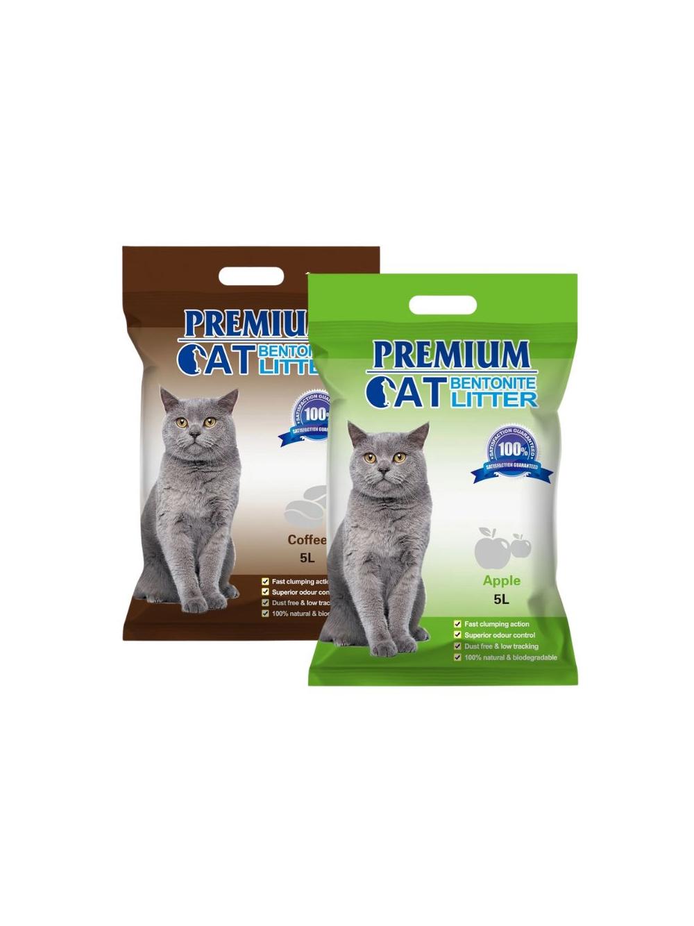 Premium Cat Żwirek Bentonitowy Zbrylający - Mix 2x5L
