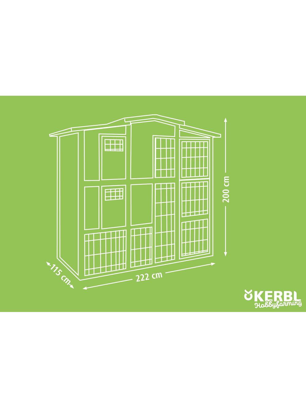 KERBL Domek dla kur 222 x 115 x 200 cm