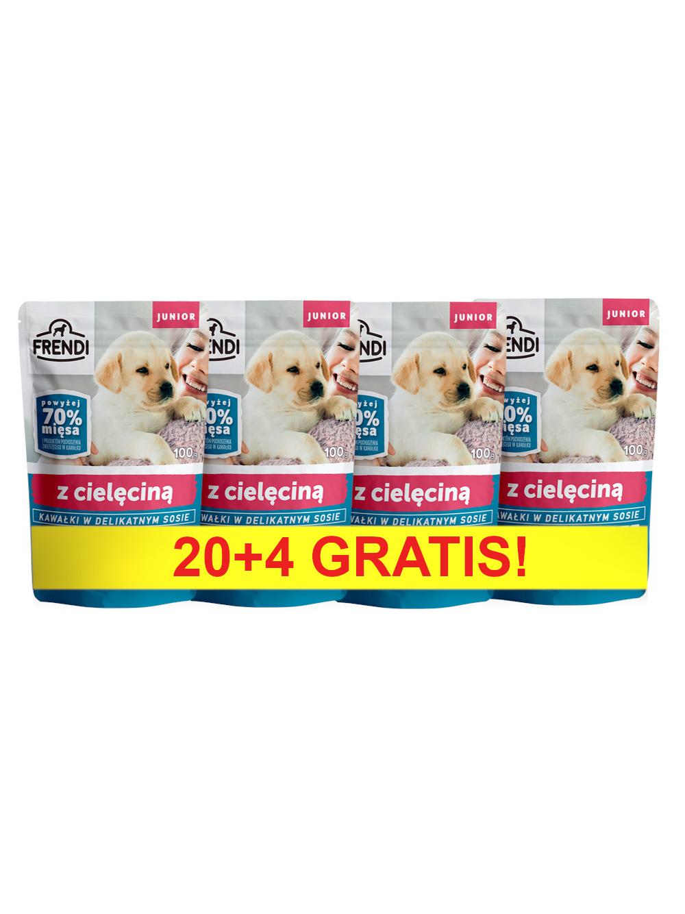 Frendi- Junior, Kawałki w delikatnym sosie z cielęciną 24x100g