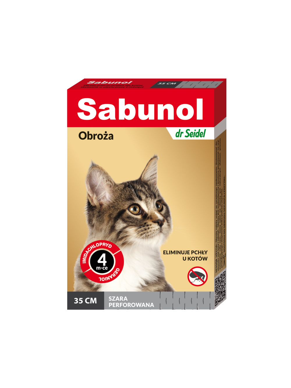 Sabunol szara obroża przeciw pchłom  dla kota 35 cm+ TRIXIE Szczypce do usuwania kleszczy 9cm
