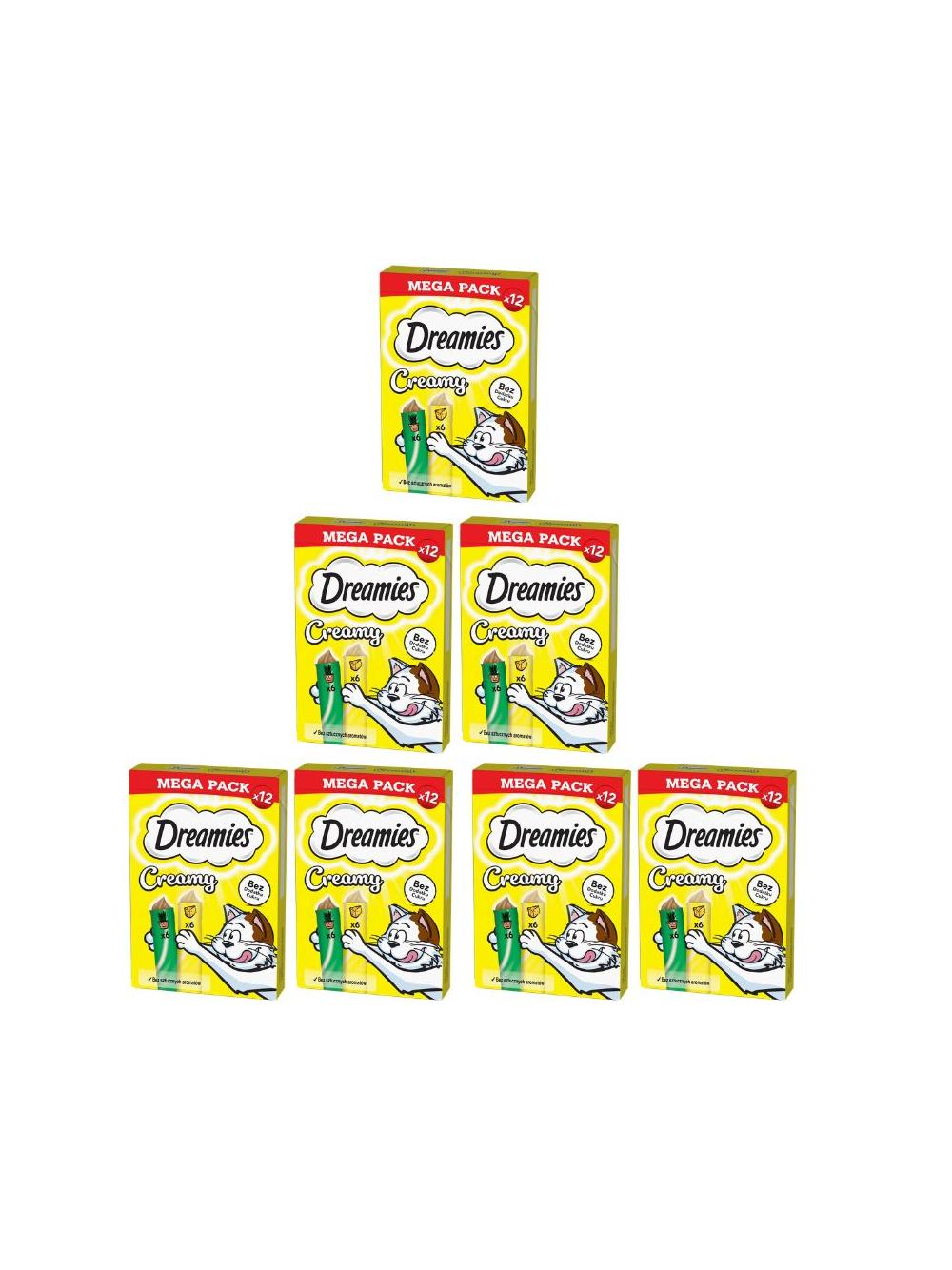 DREAMIES Creamy z serem i z kocimiętką (12x10g) x7