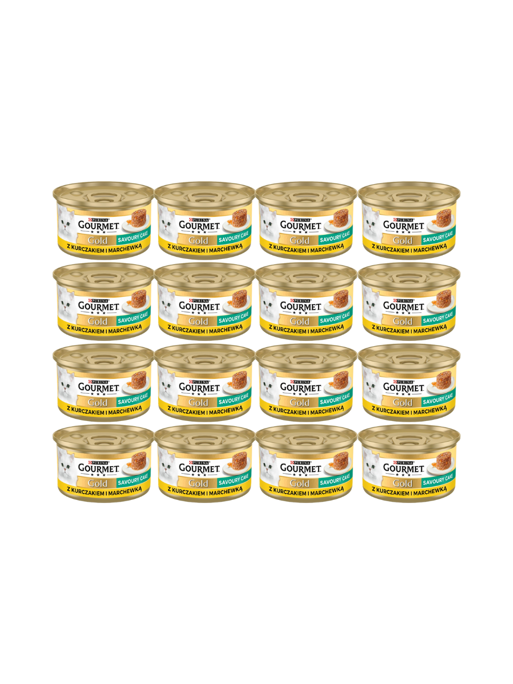 Purina Gourmet Gold Savoury Cake z kurczakiem i marchewką 48x85g