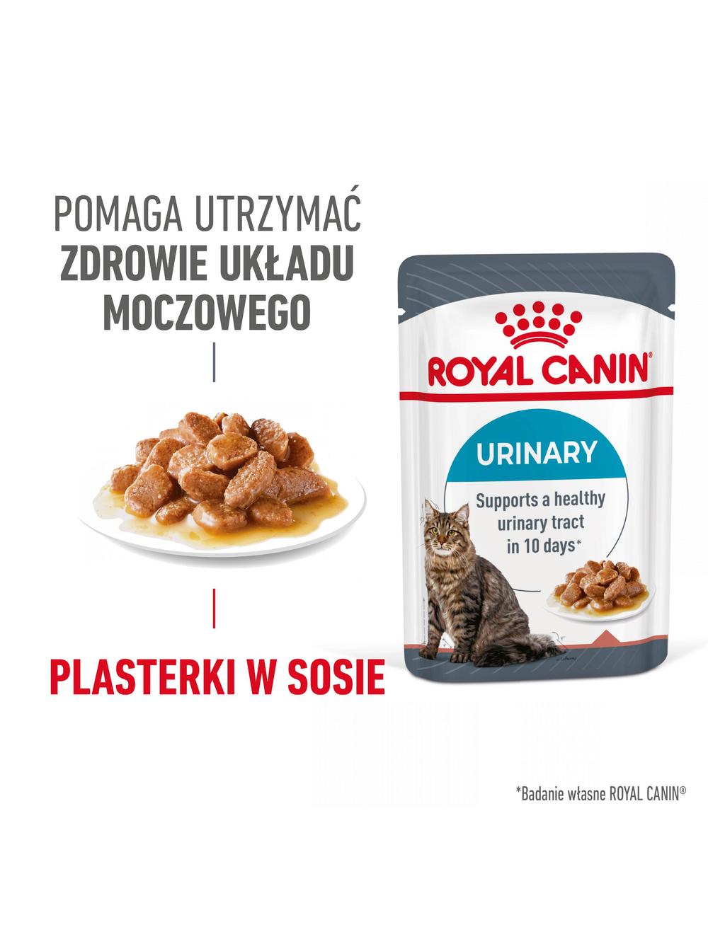 ROYAL CANIN Urinary Care karma mokra plasterki w sosie dla kotów dorosłych, wspierająca zdrowie dróg moczowych 12x85 g