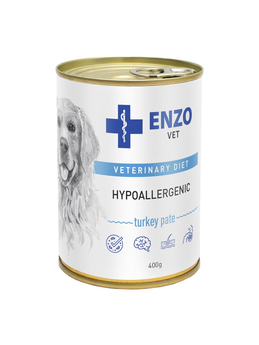 ENZO VET Hypoallergenic dieta hypoallergiczna z indykiem dla psów 32x400g
