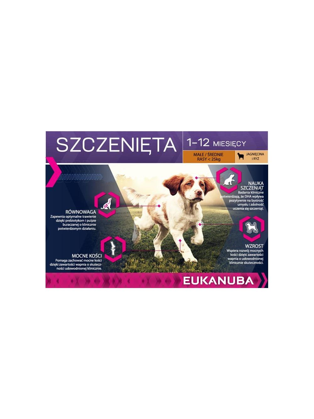 EUKANUBA Puppy&Junior Lamb&Rice Large Breeds 12kg + niespodzianka dla psa GRATIS!