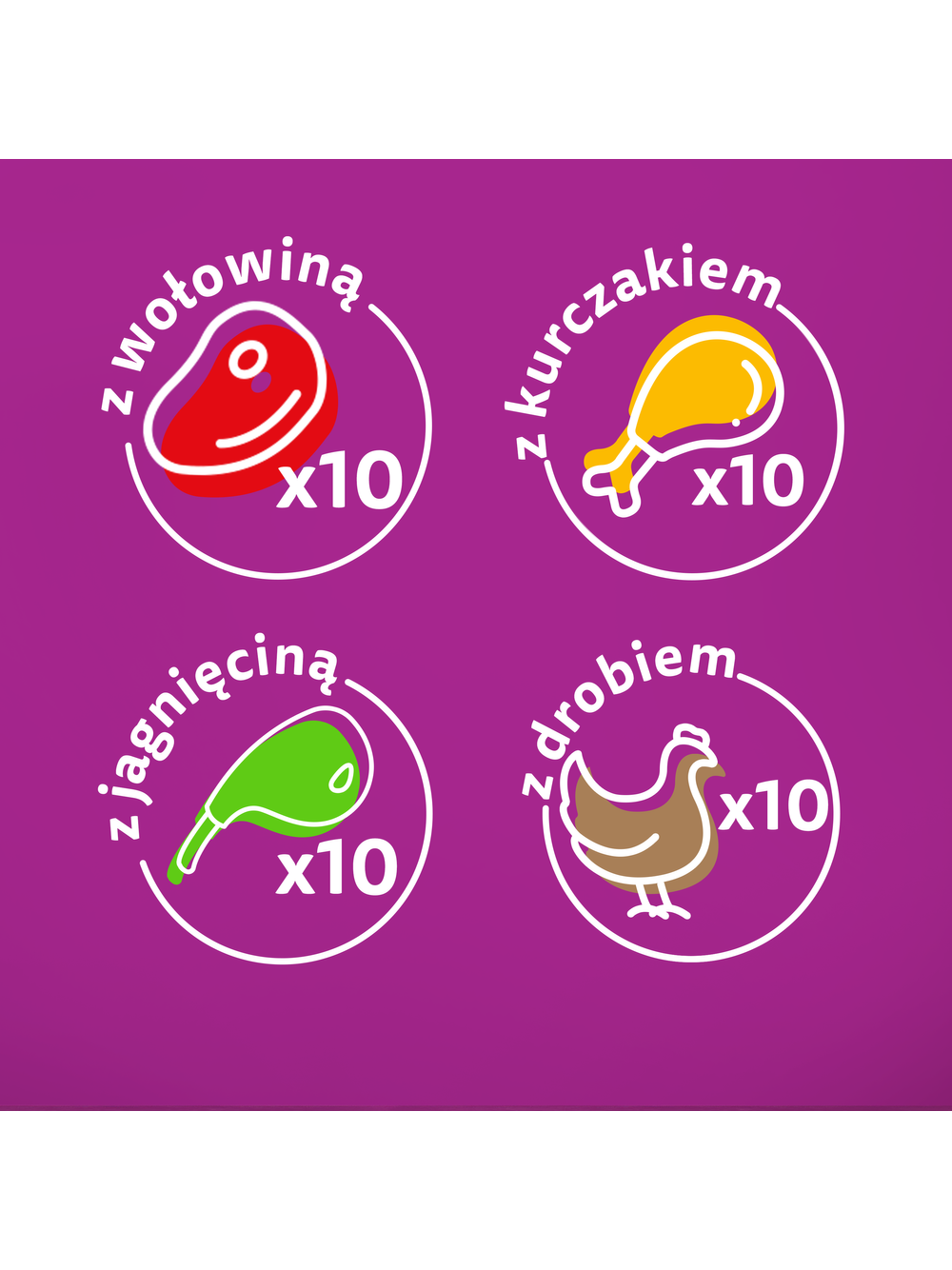 WHISKAS Adult saszetki 160x85g Klasyczne Posiłki - mokra karma dla dorosłego kota, w sosie (kawałki z: wołowiną, kurczakiem, jagnięciną, drobiem)