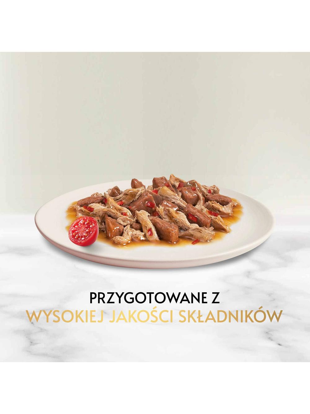 Purina Gourmet Gold z wołowiną i kurczakiem w sosie z pomidorami 48x85g