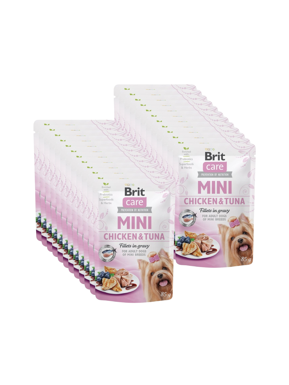 Brit Care Mini Chicken & Tuna fillets in gravy 24x85g