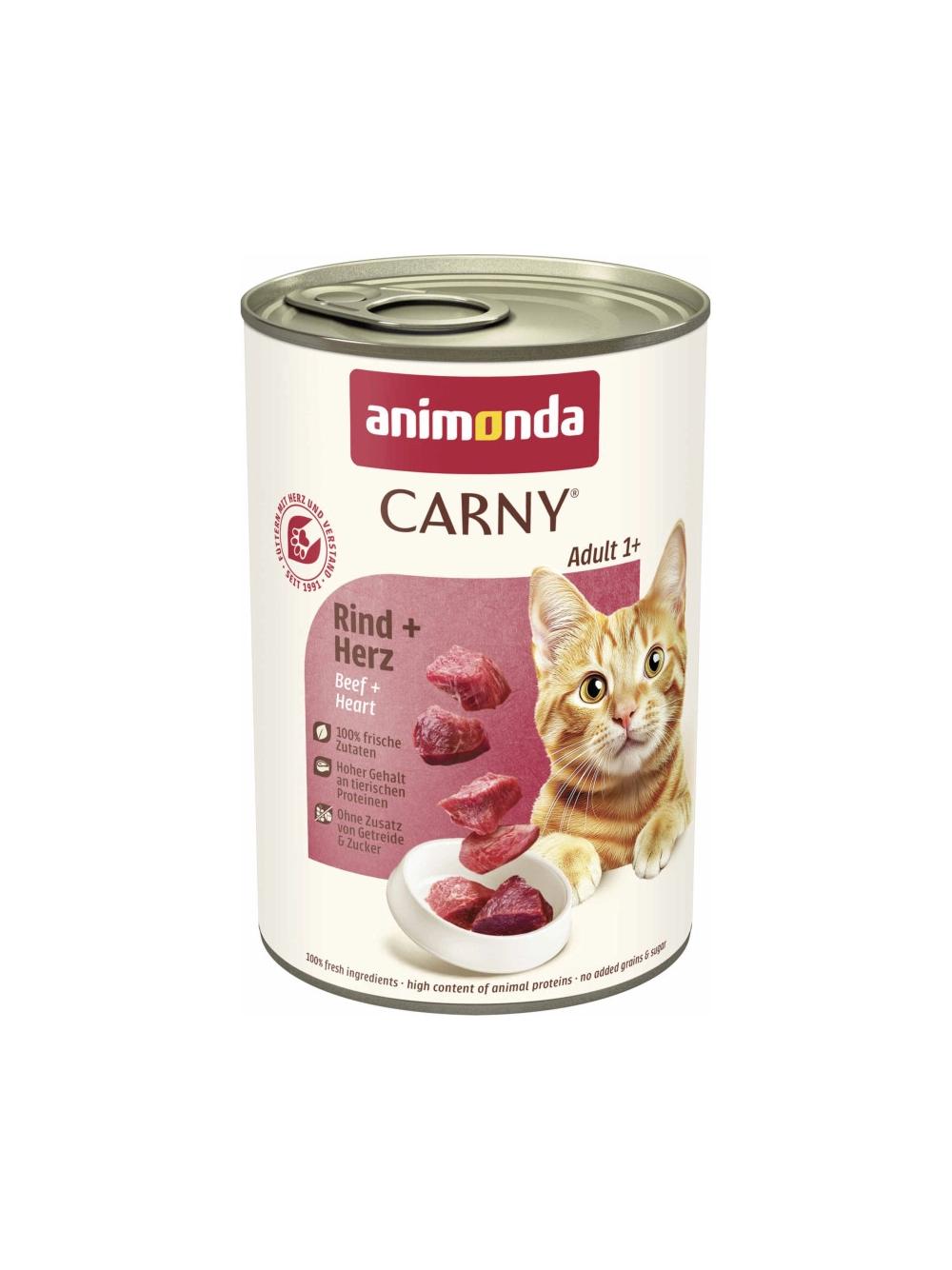 ANIMONDA Cat Carny Adult smak: wołowina i serca 6 x 400g
