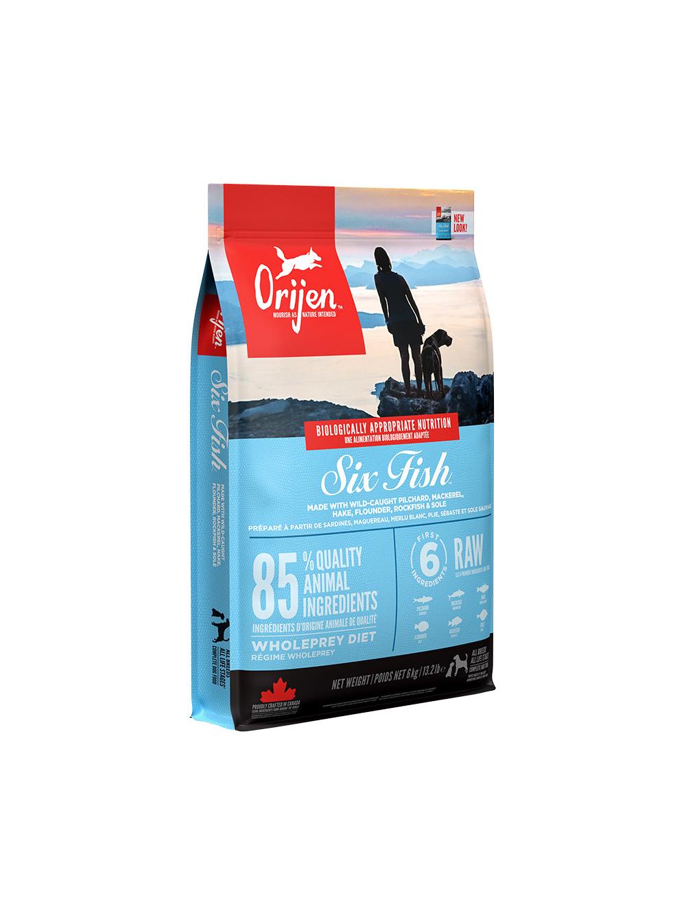 ORIJEN Six Fish Dog 6kg + niespodzianka dla psa GRATIS!