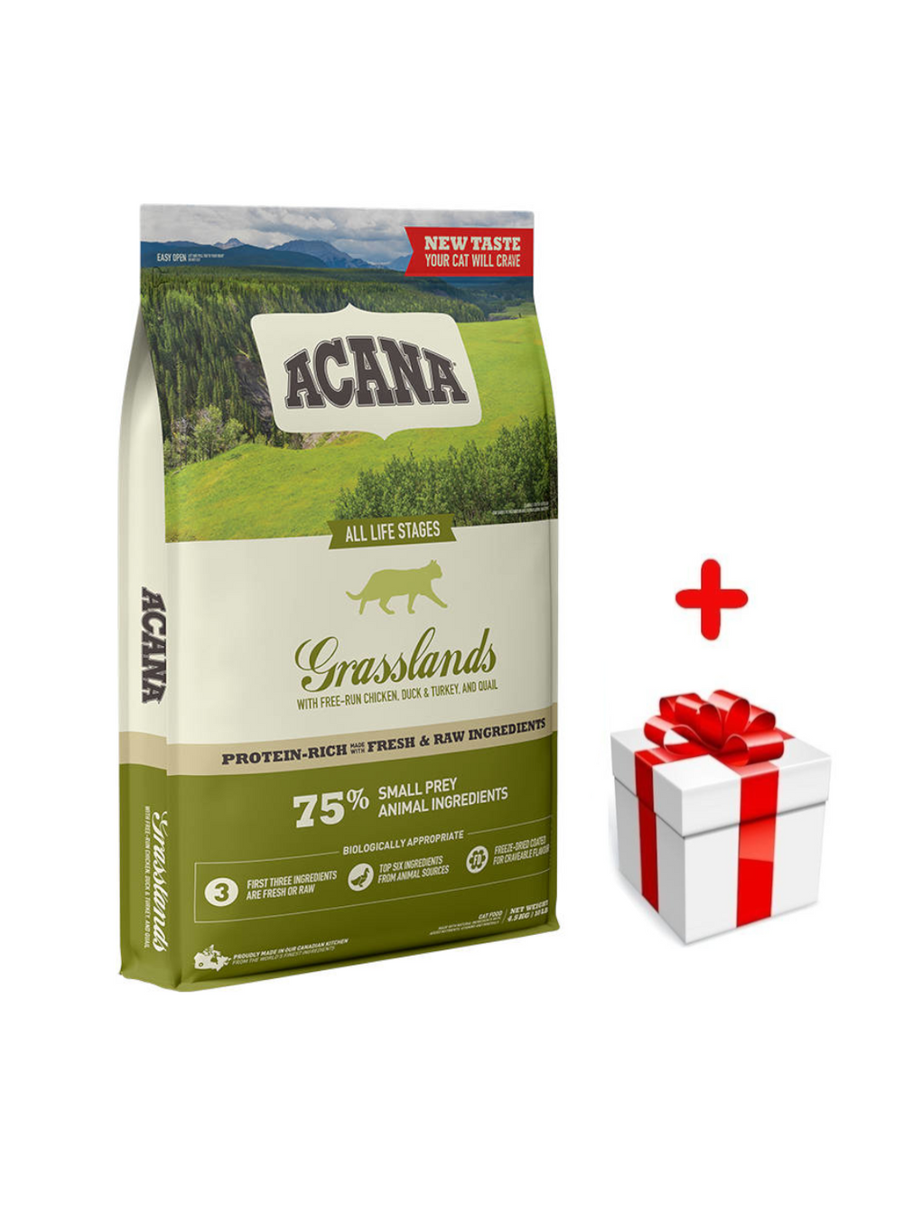 ACANA Grasslands Cat 4,5kg + niespodzianka dla kota GRATIS!