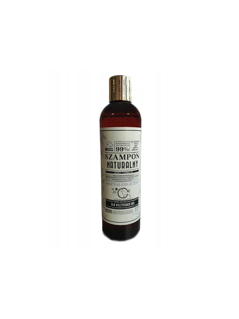 SUPER BENO Szampon naturalny dla psa ANTYALERGICZNY 300ml