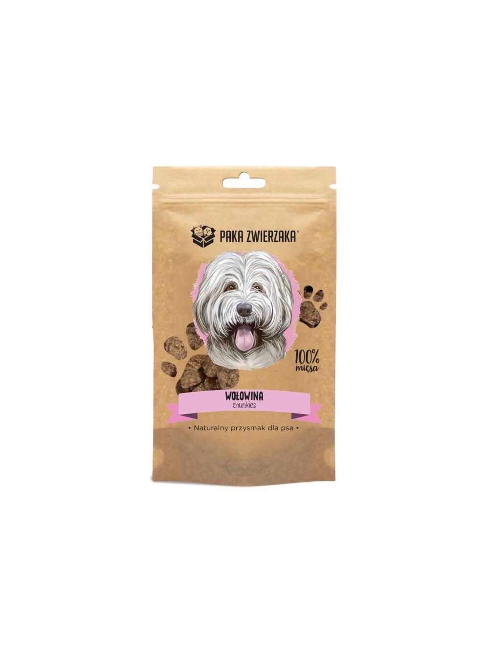 Paka Zwierzaka Chunkies 100% Wołowina 70g
