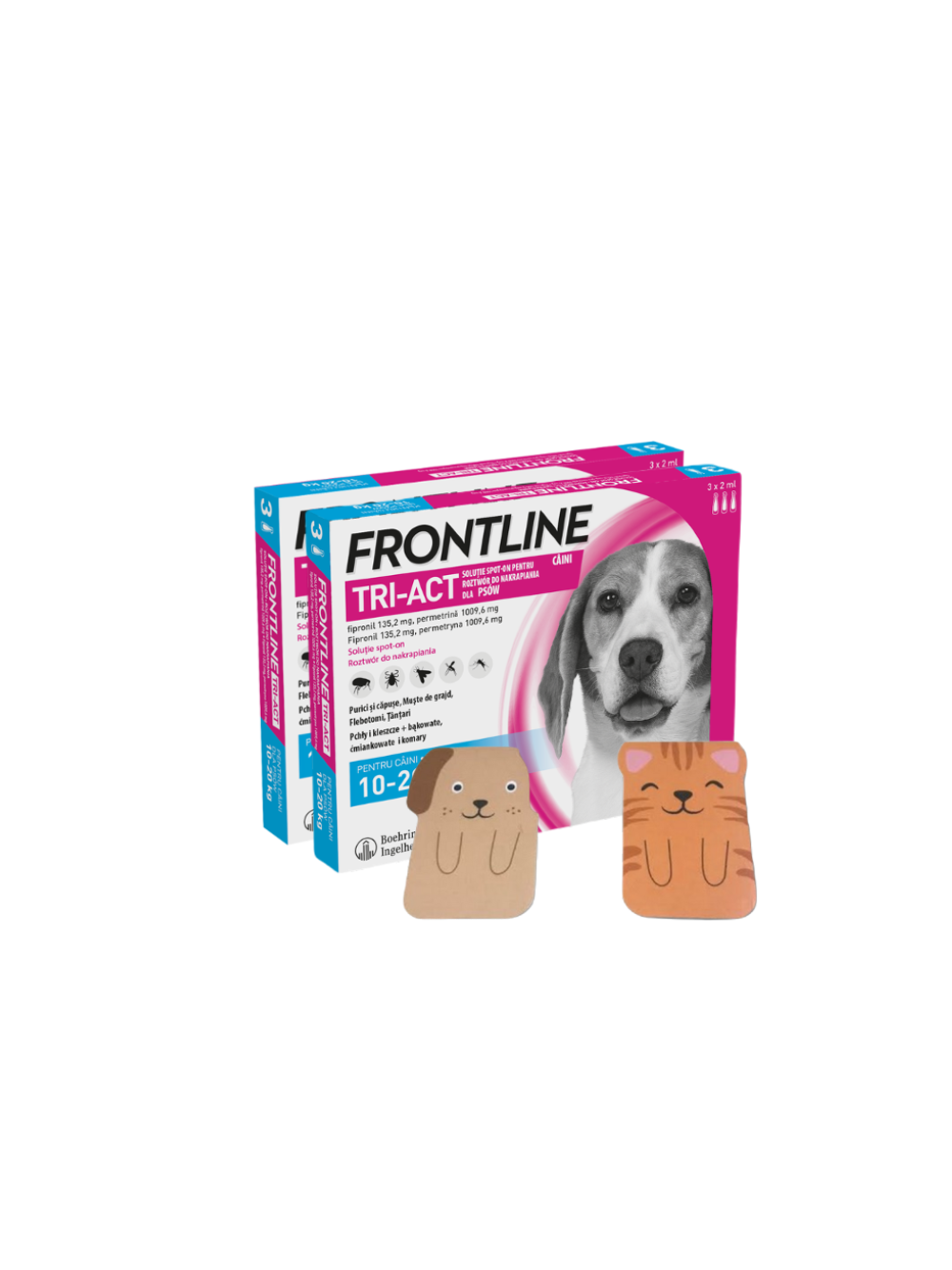 FRONTLINE Tri-Act M 10-20kg (pipeta 3 x 2ml) X2 + Zakładka magnetyczna GRATIS!