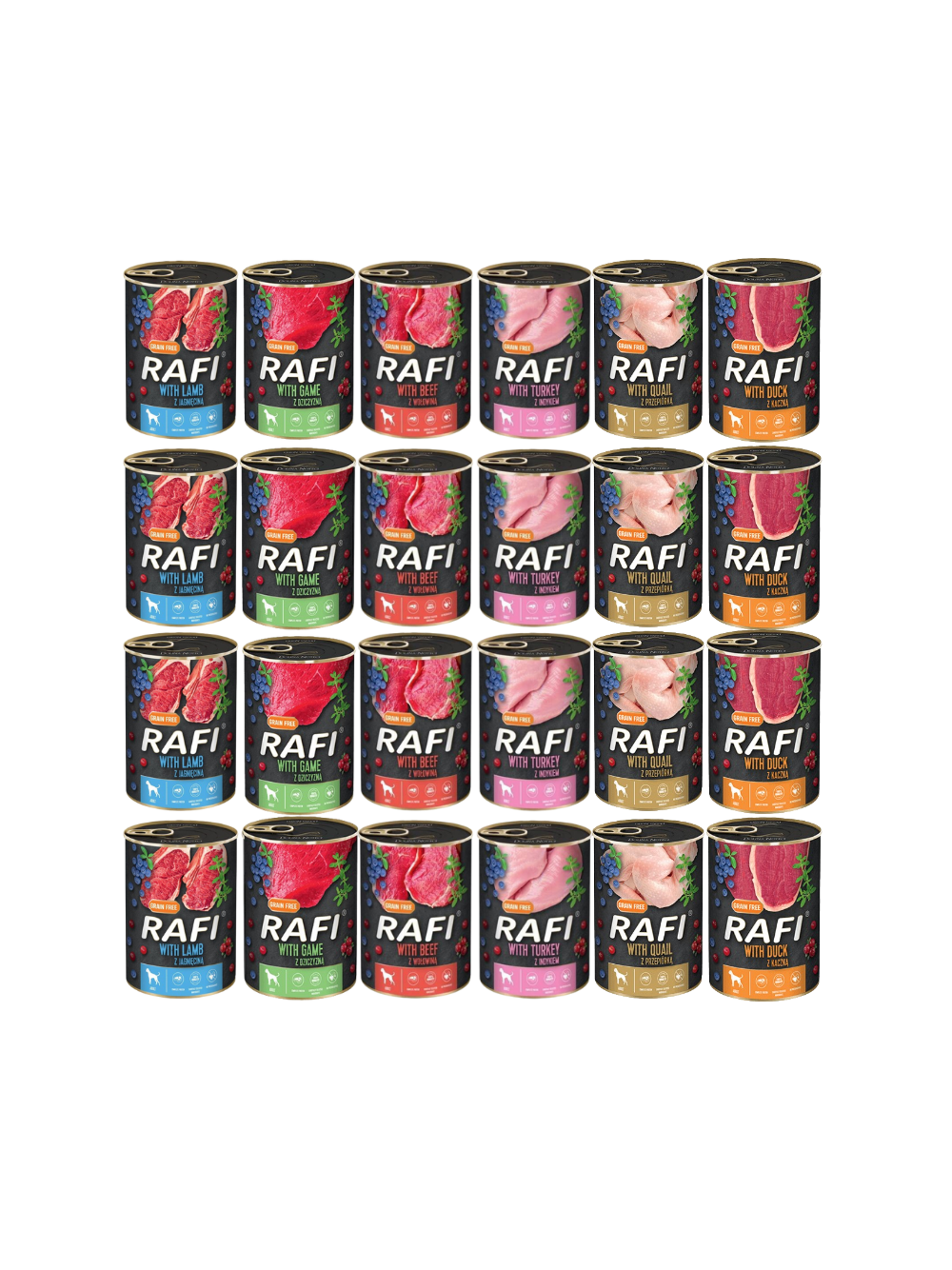DOLINA NOTECI Rafi dla psa mix smaków 24x400g