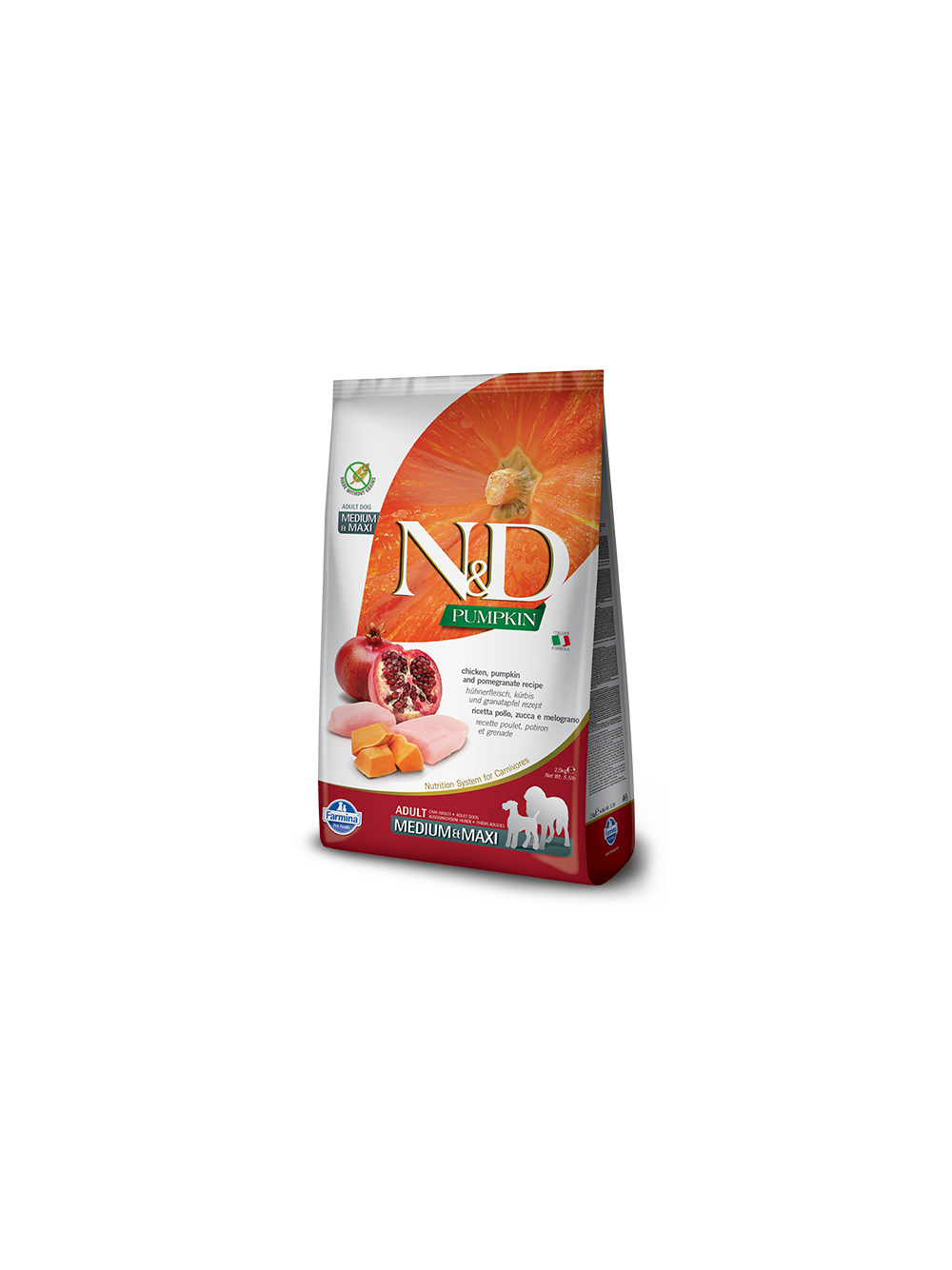 Farmina N&D Pumpkin Grain Free canine CHICKEN AND POMEGRANATE ADULT MEDIUM & MAXI 12kg