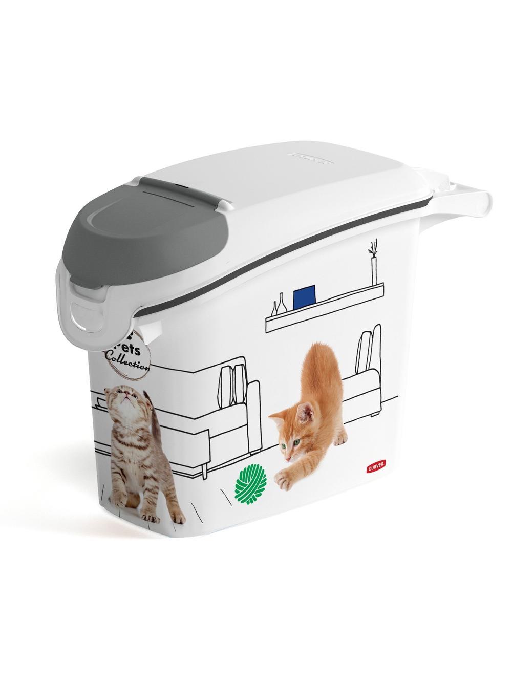CURVER Love Pets Cats  pojemnik do przechowywania żwirku lub karmy 6kg 23x50x36cm