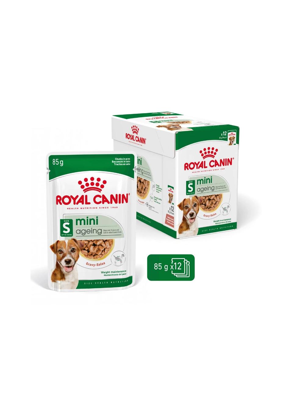 ROYAL CANIN Mini Ageing 12+ 12x85g  karma mokra w sosie dla psów dojrzałych po 12 roku życia, ras małych